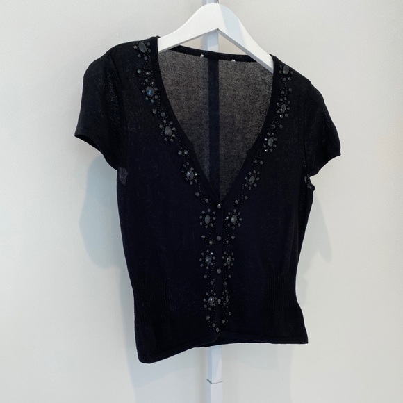 WHITE HOUSE BLACK MARKET EMBELLISHED KNIT SMALL - Picture 6 of 16